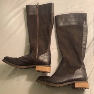 Timberland Women's Bethel Tall Boot Dark Brown suede leather riding size 5.5